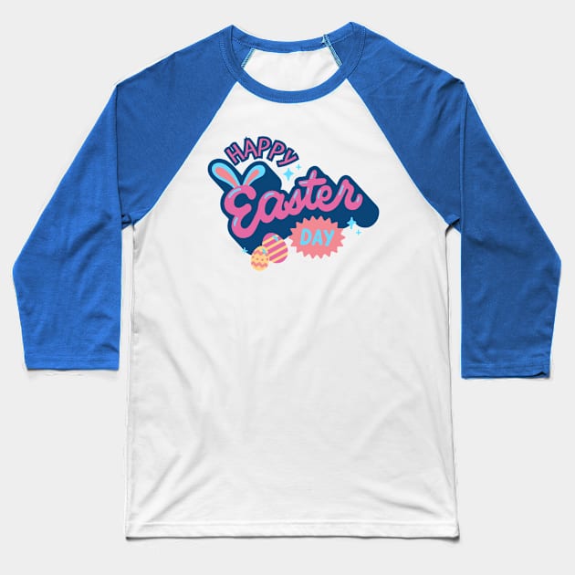 Happy Easter Day Baseball T-Shirt by ChasingTees